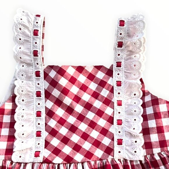 NEWNESS | Red & White | Gingham Dress - Picture 3 of 12